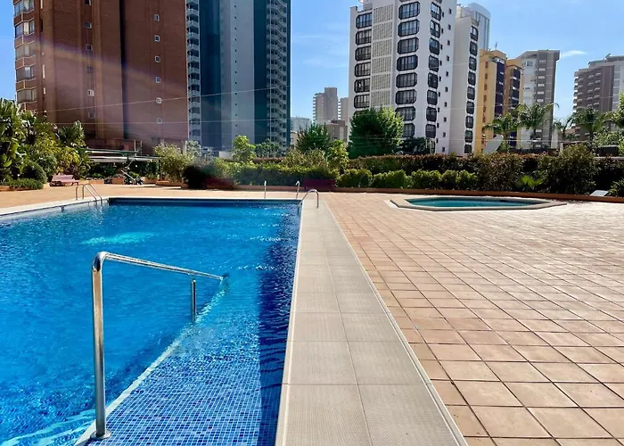 Seaview With Pool At Torremar * Бенидорм